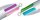 BIC 4-Farben-Kugelschreiber 4 Colours GRIP Fashion lila/weiß, Schreibfarbe: hellgrün, rosa, violett, türkis, 1 St.