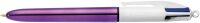 BIC 4-Farben-Kugelschreiber 4 Colours Shine farbsortiert, Schreibfarbe: blau, schwarz, rot, grün, 12 St.
