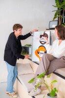 PLAYROOM mobiles Whiteboard Playboard 50,0 x 75,0 cm grau emaillierter Stahl