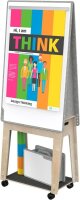 PLAYROOM mobiles Whiteboard Playboard 75,0 x 118,0 cm grau emaillierter Stahl