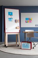 PLAYROOM mobiles Whiteboard Playboard 75,0 x 118,0 cm rot emaillierter Stahl