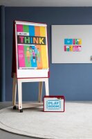 PLAYROOM mobiles Whiteboard Playboard 75,0 x 118,0 cm rot emaillierter Stahl