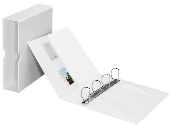 EICHNER Präsentationsringbuch 4-Ringe weiß 8,0 cm DIN A4, 1 St.