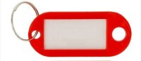 WESTCOTT Schlüsselanhänger rot, 100 St.
