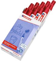 edding 3000 Permanentmarker rot 1,5 - 3,0 mm, 10 St.