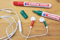 edding 3000 Permanentmarker rot 1,5 - 3,0 mm, 10 St.