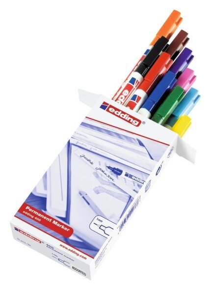 edding 400 Permanentmarker farbsortiert 1,0 mm, 10 St.