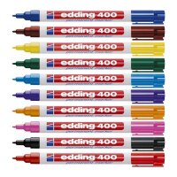 edding 400 Permanentmarker farbsortiert 1,0 mm, 10 St.