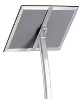 update displays Infoständer silber DIN A4 35,8 x 35,8 x 117,6 - 121,2 cm, 1 St.
