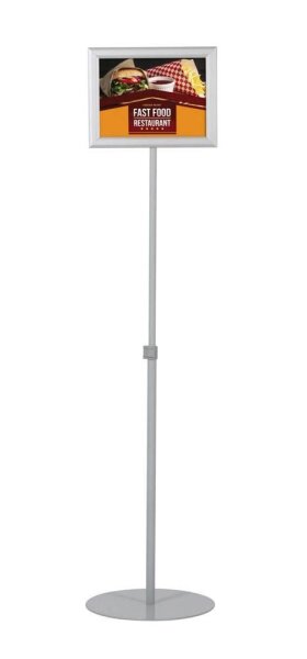 update displays Infoständer Economy silber DIN A4 30,5 x 30,5 x 85,4 - 140,5 cm, 1 St.