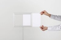 update displays Infoständer Economy silber DIN A4 30,5 x 30,5 x 85,4 - 140,5 cm, 1 St.