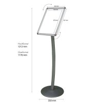 update displays Infoständer silber DIN A4 35,8 x...