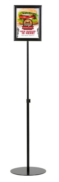 update displays Infoständer Economy schwarz DIN A3 30,5 x 30,5 x 94,1 - 152,8 cm, 1 St.