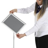 update displays Infoständer Economy silber DIN A4 30,5 x 30,5 x 80,0 - 130,5 cm, 1 St.