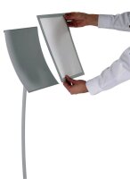 update displays Infoständer Konkav silber DIN A3 29,5 x 29,5 x 109,0 cm, 1 St.