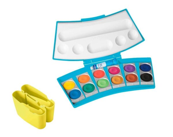 Pelikan ProColor Wasserfarbkasten 2 Wasserboxen + Deckweiß und 12 Farben