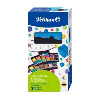 Pelikan ProColor Wasserfarbkasten 2 Wasserboxen + Deckweiß und 24 Farben