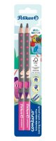 Pelikan Combino Schreiblern- Bleistifte B pink mit Tiermotiv, 2 St.