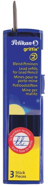 Pelikan griffix Feinminen-Bleistiftminen schwarz HB 2,0 mm, 3 St.