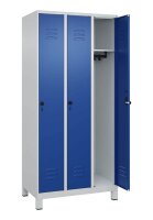 CP Spind Classic Plus enzianblau, lichtgrau 080010-30 S10003, 3 Schließfächer 90,0 x 50,0 x 195,0 cm