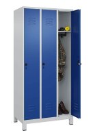 CP Spind Classic Plus enzianblau, lichtgrau 080010-30 S10003, 3 Schließfächer 90,0 x 50,0 x 195,0 cm