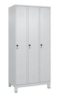 CP Spind Classic Plus lichtgrau 080010-30 S10009, 3 Schließfächer 90,0 x 50,0 x 195,0 cm