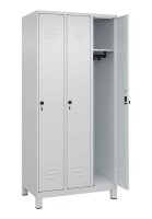 CP Spind Classic Plus lichtgrau 080010-30 S10009, 3 Schließfächer 90,0 x 50,0 x 195,0 cm