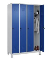 CP Spind Classic Plus enzianblau, lichtgrau 080010-40 S10003, 4 Schließfächer 120,0 x 50,0 x 195,0 cm