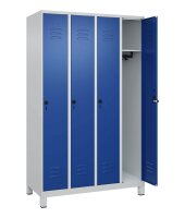 CP Spind Classic Plus enzianblau, lichtgrau 080010-40 S10003, 4 Schließfächer 120,0 x 50,0 x 195,0 cm