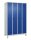 CP Spind Classic Plus enzianblau, lichtgrau 080010-40 S10003, 4 Schließfächer 120,0 x 50,0 x 195,0 cm