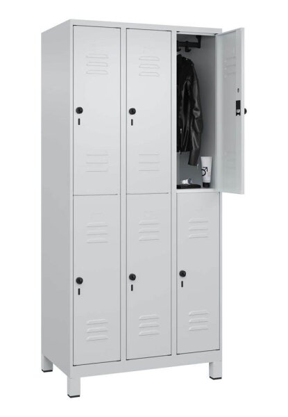 CP Spind Classic Plus lichtgrau 080310-30 S10009, 6 Schließfächer 90,0 x 50,0 x 195,0 cm