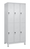 CP Spind Classic Plus lichtgrau 080310-30 S10009, 6 Schließfächer 90,0 x 50,0 x 195,0 cm