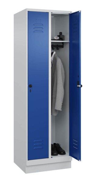 CP Spind Classic PLUS enzianblau, lichtgrau 080020-20 S10003, 2 Schließfächer 60,0 x 50,0 x 195,0 cm
