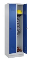 CP Spind Classic PLUS enzianblau, lichtgrau 080020-20 S10003, 2 Schließfächer 60,0 x 50,0 x 195,0 cm