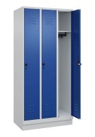 CP Spind Classic PLUS enzianblau, lichtgrau 080020-30 S10003, 3 Schließfächer 90,0 x 50,0 x 195,0 cm