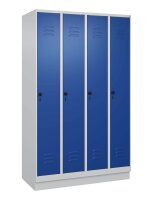 CP Spind Classic PLUS enzianblau, lichtgrau 080020-40 S10003, 4 Schließfächer 120,0 x 50,0 x 195,0 cm