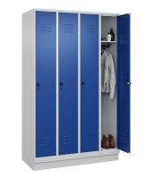 CP Spind Classic PLUS enzianblau, lichtgrau 080020-40 S10003, 4 Schließfächer 120,0 x 50,0 x 195,0 cm