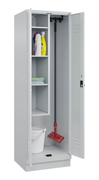 CP Putzmittelschrank Classic PLUS 080120-00 S10009 lichtgrau 4 Fachböden 60,0 x 50,0 x 195,0 cm, aufgebaut, 1 St.