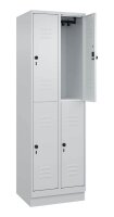 CP Spind Classic PLUS lichtgrau 080320-20 S10009, 4 Schließfächer 60,0 x 50,0 x 195,0 cm