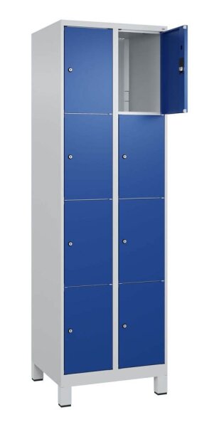 CP Schließfachschrank Classic Plus enzianblau, lichtgrau 080010-204 S10003, 8 Schließfächer 60,0 x 50,0 x 195,0 cm