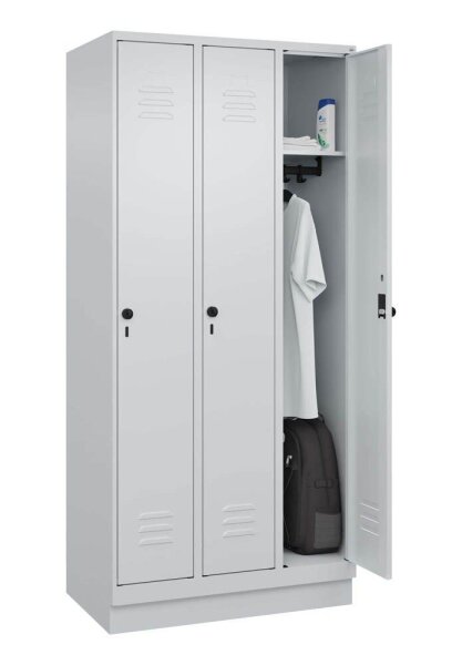 CP Spind Classic PLUS lichtgrau 080020-30 S10009, 3 Schließfächer 90,0 x 50,0 x 195,0 cm