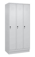 CP Spind Classic PLUS lichtgrau 080020-30 S10009, 3 Schließfächer 90,0 x 50,0 x 195,0 cm
