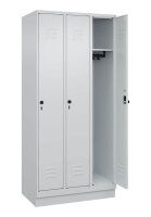 CP Spind Classic PLUS lichtgrau 080020-30 S10009, 3 Schließfächer 90,0 x 50,0 x 195,0 cm