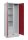 CP Putzmittelschrank Classic PLUS 080120-02 S10001 lichtgrau, rubinrot 4 Fachböden 80,0 x 50,0 x 195,0 cm, aufgebaut, 1 St.