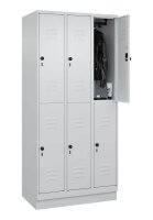 CP Spind Classic PLUS lichtgrau 080320-30 S10009, 6 Schließfächer 90,0 x 50,0 x 195,0 cm