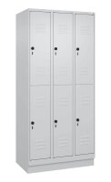 CP Spind Classic PLUS lichtgrau 080320-30 S10009, 6 Schließfächer 90,0 x 50,0 x 195,0 cm