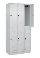 CP Spind Classic PLUS lichtgrau 080320-30 S10009, 6 Schließfächer 90,0 x 50,0 x 195,0 cm
