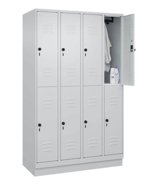 CP Spind Classic PLUS lichtgrau 080320-40 S10009, 8 Schließfächer 120,0 x 50,0 x 195,0 cm