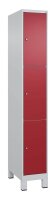 CP Schließfachschrank Classic Plus lichtgrau, rubinrot 080010-103 S10001, 3 Schließfächer 30,0 x 50,0 x 195,0 cm