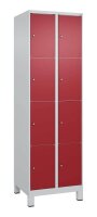 CP Schließfachschrank Classic Plus lichtgrau, rubinrot 080010-204 S10001, 8 Schließfächer 60,0 x 50,0 x 195,0 cm